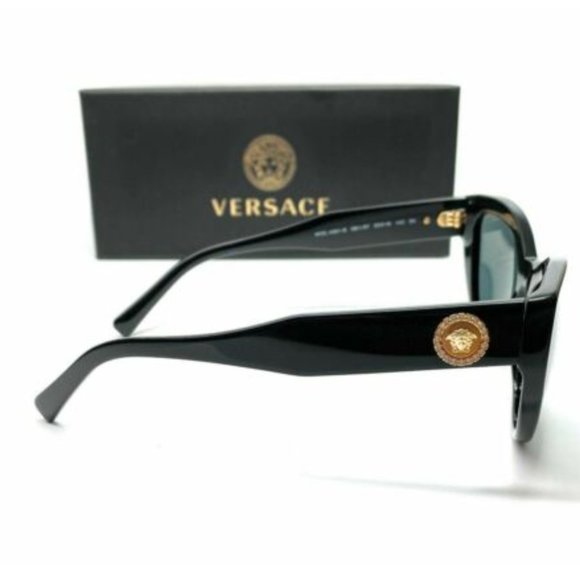 Versace Women\'s Black and Grey Cat Eye Sunglasses!